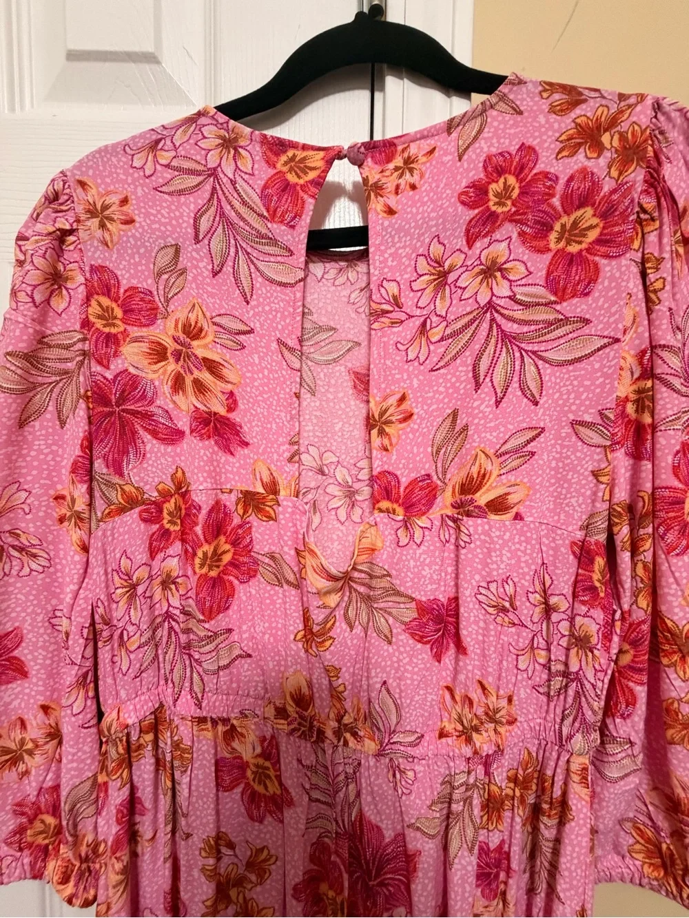 LOFT Pink Floral Sleeveless Dress